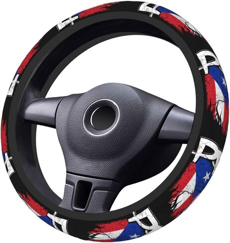 Puerto Rico Flag Universal Steering Wheel Covers, Cute Car Accessories for Women Girls Car Truck in Saudi Arabia