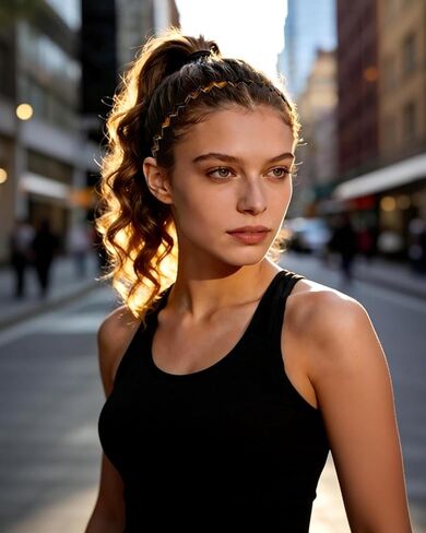 عصابات رأس Sizobi ​​Zig Zag للنساء، عصابة رأس مشط غير قابلة للانزلاق، إكسسوارات عصرية، عصابات رأس مموجة مريحة مع أسنان، أسيتات السليلوز الأسود والسلحفاة، هدايا مثالية للنساء قطعتين in Kuwait