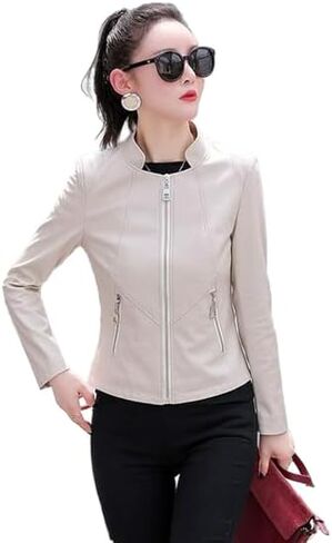 Women's Black Lambskin Motorcycle Leather Jacket For Riders in Saudi Arabia