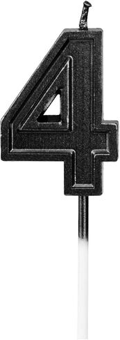 LUTER Black Glitter Happy Birthday Cake Candles Number Candles Number 5 Birthday Candle Cake Topper Decoration for Party Kids Adults (Number 5) in Kuwait