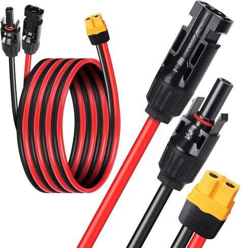 كابل تمديد 12AWG XT60، سلك موصل محول ذكر إلى أنثى لحزمة بطارية RC Lipo، لوحة شمسية، مولد، محطة طاقة محمولة (3 أقدام) in Saudi Arabia