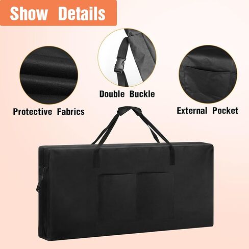 حقيبة تخزين الألواح الشمسية، حقيبة حمل الألواح الشمسية للألواح الشمسية RV بقدرة 100 وات 200 وات 400 وات، حقيبة واقية محمولة مقاومة للماء - أسود - 50 بوصة طول × 5.1 بوصة عرض × 29 بوصة ارتفاع in Kuwait