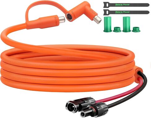 6FT Solar Connector to 8mm Adapter Cable with DC8020/7909 Compatible with BLUETTI, Yeti, Anker, Jackery Portable Power Station for Camping, RV, Emergency Use in Kuwait