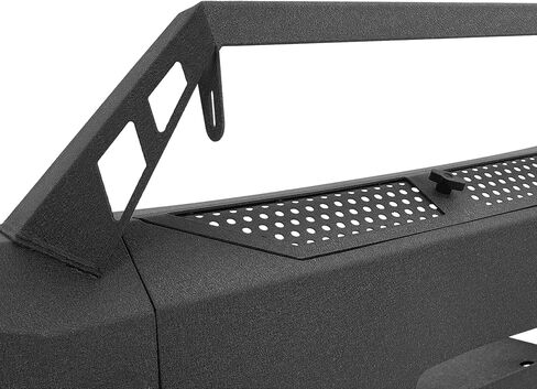 Front Bumper Assembly Compatible with 2003-2005 Dodge Ram 2500 3500(Excluding Diesel Models) w/Winch Plate, LED Lights, D-Ring Holes&Bull Bar Steel+Plastic Powder Coated Black in Kuwait