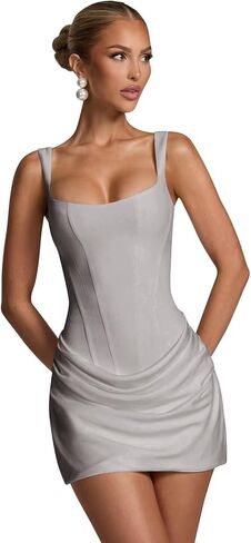 VOfuter Satin Homecoming Dresses for Teen Pleated Spaghetti Straps Mini Cocktail Party Dress in Saudi Arabia