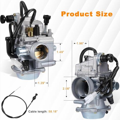 طقم المكربن ​​TRX350 يناسب Honda FourTrax300 Rancher 350 TRX350FE/FM/TE/TM Foreman 400 450 ATV Carb مع قطع غيار كابل خنق فلتر زيت الهواء (قابس ذكر) in Kuwait