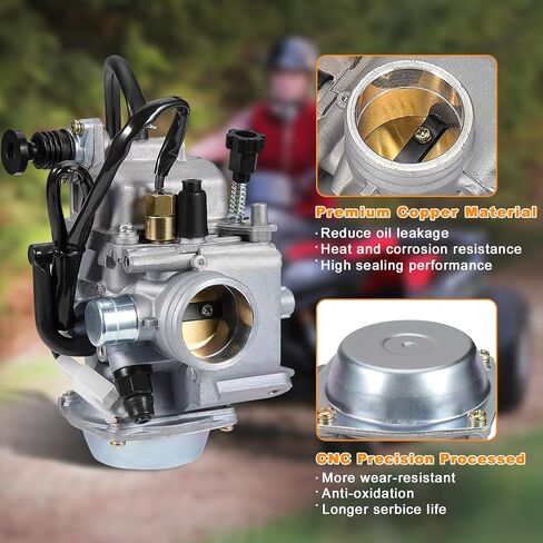 طقم المكربن ​​TRX350 يناسب Honda FourTrax300 Rancher 350 TRX350FE/FM/TE/TM Foreman 400 450 ATV Carb مع قطع غيار كابل خنق فلتر زيت الهواء (قابس ذكر) in Kuwait