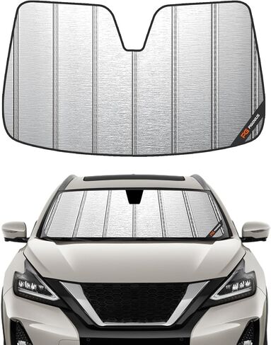 Windshield Sunshade for Nissan Murano 2019-2024 with Camera, Metallic Silver Finish in Saudi Arabia