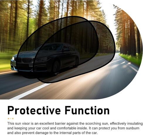 2Pack Baby Car Window Sun Shades, Suction Cup Mesh Sun Visor, UV Rays Glare Sunlight Blocker, Fit Driver Passenger Rear Side Windows, Universal Auto Interior Accessory (Black) in Kuwait