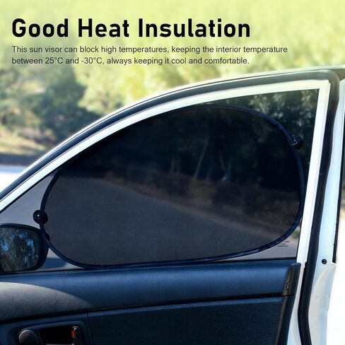 2Pack Baby Car Window Sun Shades, Suction Cup Mesh Sun Visor, UV Rays Glare Sunlight Blocker, Fit Driver Passenger Rear Side Windows, Universal Auto Interior Accessory (Black) in Kuwait