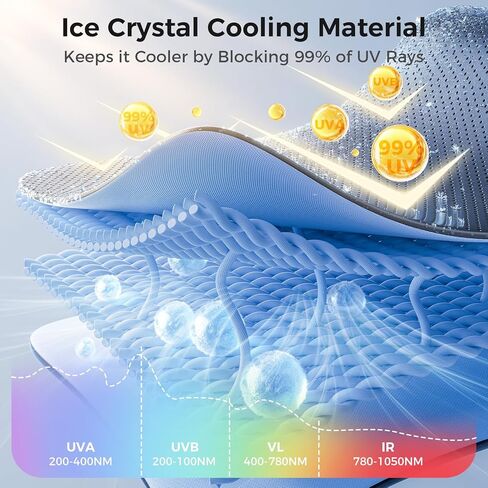 مظلة شمسية للزجاج الأمامي للسيارة، مظلة نافذة أمامية قابلة للطي مع كتلة للأشعة فوق البنفسجية وتقليل الحرارة، إطار معزز، مظلة شمسية سهلة التركيب، مناسبة عالميًا للسيارات والشاحنات ذات الدفع الرباعي (61 بوصة × 33 بوصة) in Kuwait