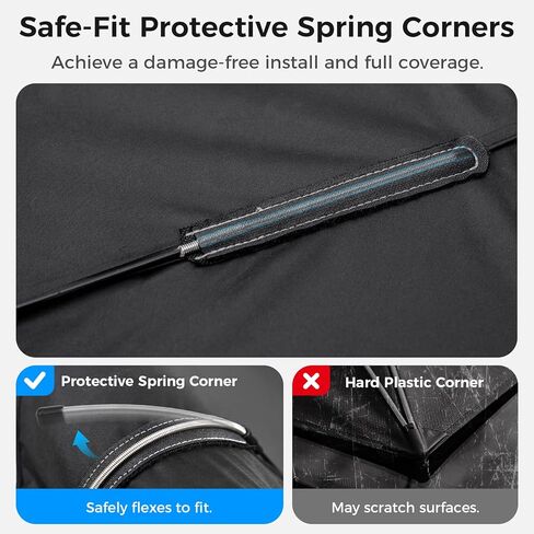 مظلة شمسية للزجاج الأمامي للسيارة، مظلة نافذة أمامية قابلة للطي مع كتلة للأشعة فوق البنفسجية وتقليل الحرارة، إطار معزز، مظلة شمسية سهلة التركيب، مناسبة عالميًا للسيارات والشاحنات ذات الدفع الرباعي (61 بوصة × 33 بوصة) in Kuwait