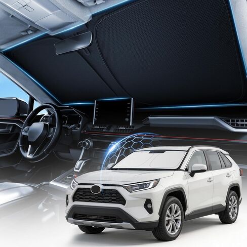 مظلة الشمس للزجاج الأمامي لسيارة Honda CRV 2023-2026، [الحماية من الشمس والتبريد] الزجاج الأمامي للسيارة SUV مناسب تمامًا لملحقات Honda CRV، يحافظ على البرودة ويحمي الجزء الداخلي. in Kuwait