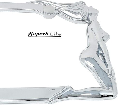 Exotic Dancers Girl Universal License Plate Frame – Durable Rust‑Resistant Metal Frame – Standard Size for Front or Rear Plates – Slim Design for Full Plate Visibility – Hardware Included Set of 2 in Kuwait