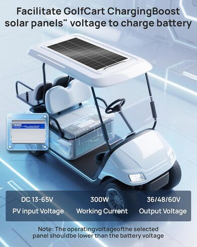DC HOUSE 300W Boost MPPT Solar Charge Controller, 13V-65V Input, 99% Charging Efficiency, Suitable for 36V/48V/60V Lead-Acid/LiFePO4 Battery for Off-Gird/Home/Shed in Kuwait