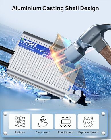 DC HOUSE 300W Boost MPPT Solar Charge Controller, 13V-65V Input, 99% Charging Efficiency, Suitable for 36V/48V/60V Lead-Acid/LiFePO4 Battery for Off-Gird/Home/Shed in Kuwait