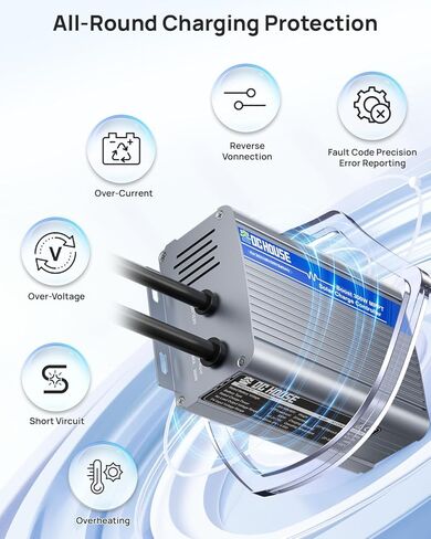 DC HOUSE 300W Boost MPPT Solar Charge Controller, 13V-65V Input, 99% Charging Efficiency, Suitable for 36V/48V/60V Lead-Acid/LiFePO4 Battery for Off-Gird/Home/Shed in Kuwait