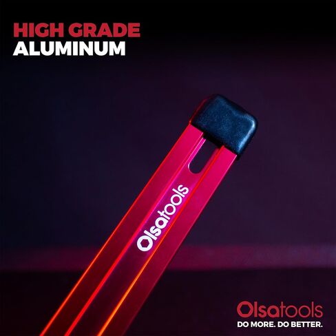 Olsa Tools Aluminum Socket Organizer Rail | Professional Quality Socket Rail Holder With No Clips (Red) in Kuwait