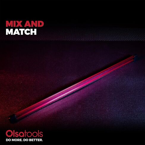 Olsa Tools Aluminum Socket Organizer Rail | Professional Quality Socket Rail Holder With No Clips (Red) in Kuwait