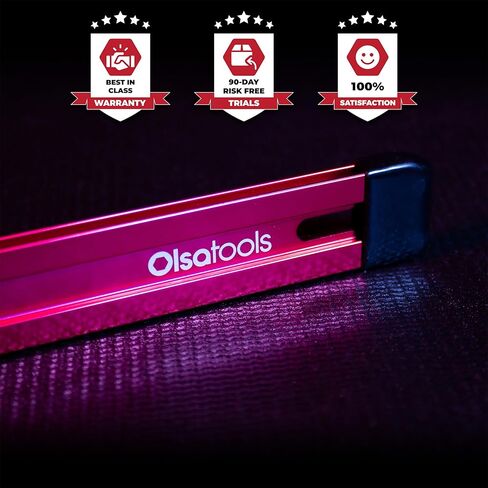 Olsa Tools Aluminum Socket Organizer Rail | Professional Quality Socket Rail Holder With No Clips (Red) in Kuwait