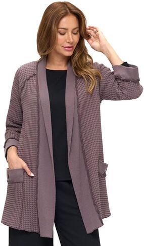 Focus Women's Open Front Waffle Cardigan Jacket - BW104 in Saudi Arabia