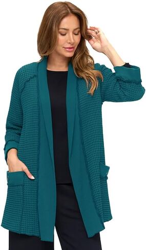 Focus Women's Open Front Waffle Cardigan Jacket - BW104 in Saudi Arabia