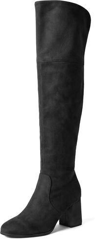J. Adams Brandy Over The Knee Boot - Trendy Low Block Heel Suede Thigh High in Kuwait