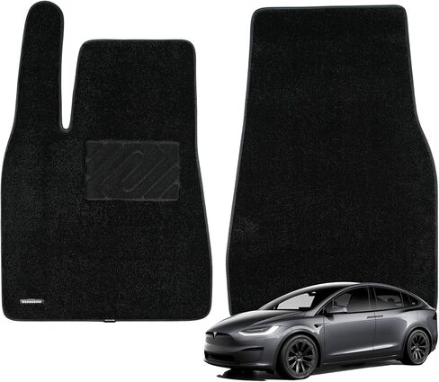 سجادات أرضية سجاد فائقة الجودة من WENNEBIRD لمقاعد 2015-2020 Tesla Model X 6 (ليست لـ 5 مقاعد و7 مقاعد وقضبان من الكروم)، سميكة للغاية 0.6 بوصة، تقلل الضوضاء، مقاومة للماء في جميع الأحوال الجوية ومضادة للانزلاق - مجموعة من 3 قطع in Saudi Arabia