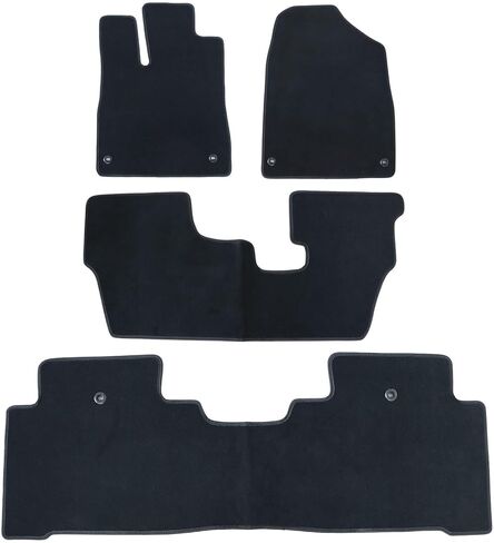 Mythoria Car Floor Mats Full Set Fit for Acura MDX 2014 2015 2016 2017 2018 2019 2020 | Black, Velour Carpet | Waterproof, with Anti-Slip Backing in Kuwait