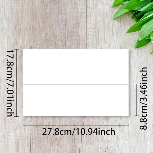 30 حزمة من بطاقات خيمة الاسم القابلة للطباعة، ورق قابل للطي فارغ مقاس 3.5 بوصة × 11 بوصة لبطاقات المكان وبطاقات الطاولة (أبيض) in Kuwait