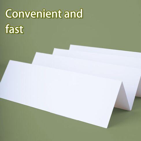 30 حزمة من بطاقات خيمة الاسم القابلة للطباعة، ورق قابل للطي فارغ مقاس 3.5 بوصة × 11 بوصة لبطاقات المكان وبطاقات الطاولة (أبيض) in Kuwait