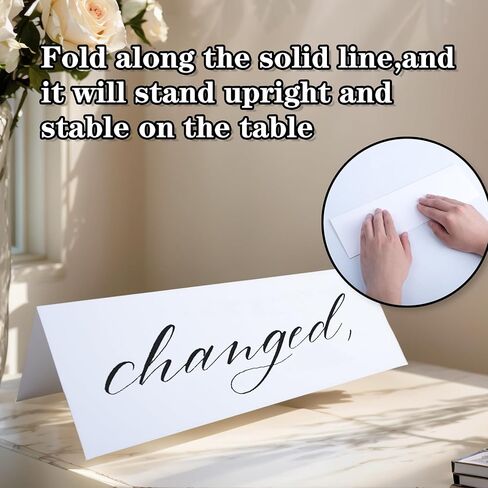 30 حزمة من بطاقات خيمة الاسم القابلة للطباعة، ورق قابل للطي فارغ مقاس 3.5 بوصة × 11 بوصة لبطاقات المكان وبطاقات الطاولة (أبيض) in Kuwait