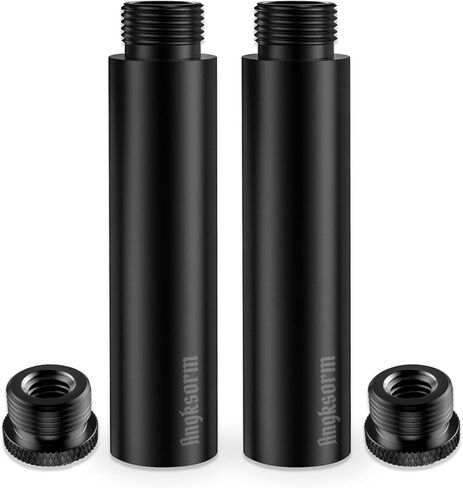 أجزاء أنابيب/قضبان تمديد حامل ميكروفون مقاس 6 بوصات (قطعتان)، خيط عالمي 5/8-27 بوصة، يناسب معظم أذرع الميكروفون، وأذرع معقوفة، وقواعد - ETA26XL in Kuwait