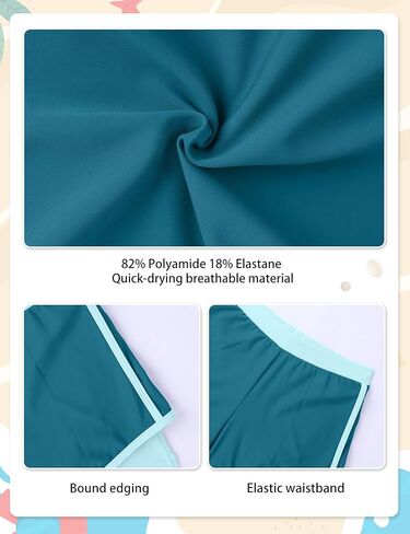 ملابس سباحة للفتيات من Rash Guard بأكمام طويلة قطعتين ملابس سباحة للفتيات بسحاب ألوان كتلة للفتيات بدلة استحمام مقاس 7-16 in Kuwait