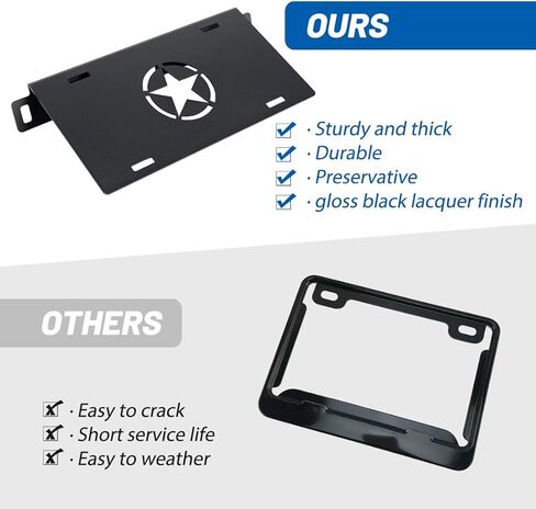 إطار لوحة الترخيص الأمامي لسيارة Ford Bronco 2021-2024 حامل حامل لوحة ترخيص من سبائك الألومنيوم (نجمة الحرية) in Kuwait