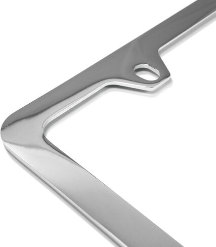 iPick Image for Cadillac V Logo in 3D on Mirror Chrome Metal License Plate Frame - Official Licensed in Kuwait