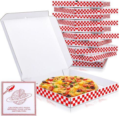 10 Pack Corrugated Pizza Planet Box 16 x 16 Inch Large Pizza Planet Boxes Bulk for Cake Cookies Food White Pizza Planet Decorations for Inspired Story Party Favor in Saudi Arabia