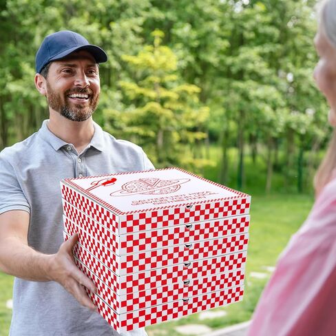 10 Pack Corrugated Pizza Planet Box 16 x 16 Inch Large Pizza Planet Boxes Bulk for Cake Cookies Food White Pizza Planet Decorations for Inspired Story Party Favor in Saudi Arabia