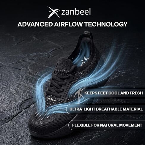 Non Slip Work Shoes Men–All Black Non Slip Shoes Men–Slip-Resistant Work Shoes for Men–Chef Shoes Men & Mens Work Shoes–Nonslip Work Shoes Men, Black Shoes Men Work–Zapatos De Trabajo para Hombres in Saudi Arabia