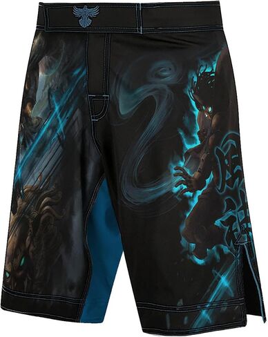 Raven Fightwear Men's Cybernetic Fujin God of Wind MMA Shorts BJJ Black in Saudi Arabia