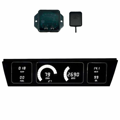 LED Gauge Cluster Replacement for 1977-1990 Chevy Impala Caprice – Backlit Display, GPS Speedometer, Oil Pressure & Temp Senders Included – Direct Fit Dash Panel Upgrade (Blue) in Kuwait