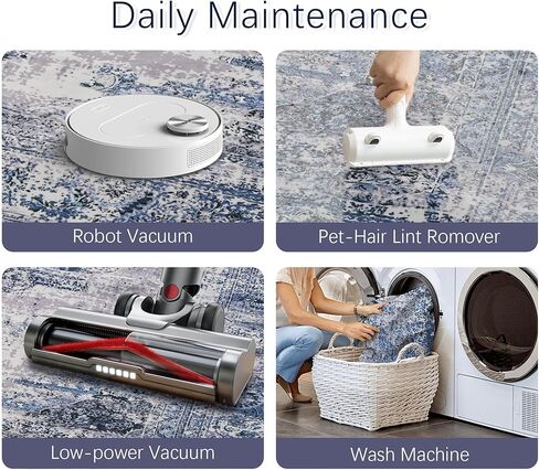 jxgzyy Washable Area Rug 5x7, Non Slip Living Room Rug, 0.2'' Low Pile Soft Carpet for Bedroom, Stain Resistant Kitchen Rug, Modern Abstract Speckled Blue in Kuwait