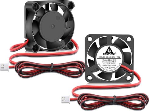GDSTIME 30mm 3010 Fan 24V، 30x30x10mm Dual Ball Bearing High Speed ​​Brushless DC Cooling Fan 2pin مع 1000 مم / 3.3 قدم أسلاك كابل لـ CR6 SE Ender 3 Max 3D Printer Extruder Hotend V6 V5، عبوتان in Kuwait