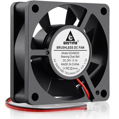GDSTIME 30mm 3010 Fan 24V، 30x30x10mm Dual Ball Bearing High Speed ​​Brushless DC Cooling Fan 2pin مع 1000 مم / 3.3 قدم أسلاك كابل لـ CR6 SE Ender 3 Max 3D Printer Extruder Hotend V6 V5، عبوتان in Kuwait