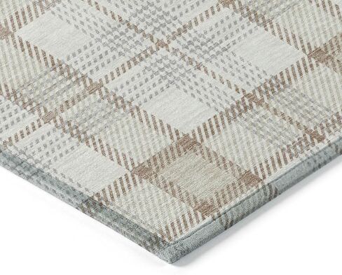 Addison Rugs Chantille ACN1052 سجادة عاجية مقاس 9 × 12 بوصة للاستخدام الداخلي والخارجي، سهلة التنظيف، يمكن غسلها في الغسالة، لا تساقط، غرفة النوم، المدخل، غرفة المعيشة، غرفة الطعام، المطبخ، سجادة الفناء in Saudi Arabia