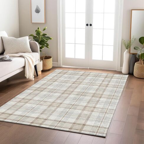 Addison Rugs Chantille ACN1052 سجادة عاجية مقاس 9 × 12 بوصة للاستخدام الداخلي والخارجي، سهلة التنظيف، يمكن غسلها في الغسالة، لا تساقط، غرفة النوم، المدخل، غرفة المعيشة، غرفة الطعام، المطبخ، سجادة الفناء in Saudi Arabia