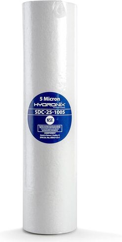 Hydronix SDC-25-1005 Whole House RO Reverse Osmosis Sediment Water Filter Cartridge 2.5" x 10" - 5 Micron (2 Pack) in Kuwait