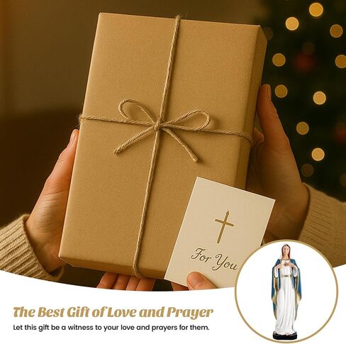 TALPGOD Immaculate Heart of Mary,6 Inch Blessed Holy Mother Virgin Mary Statue Catholic Altar Home Decor,Holy Mother Religious Gift for Mom,Catholic Art Hand Painted Renaissance Sculpture Collection in Kuwait