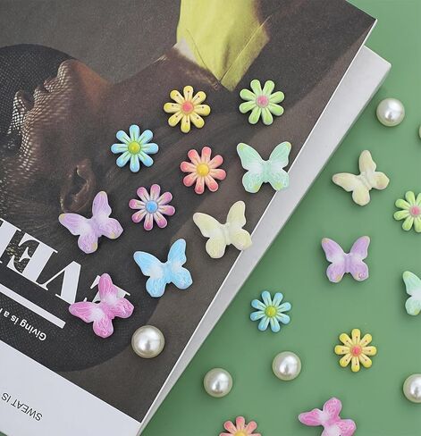 سحر الأحذية زهرة للنساء، سحر الأحذية فراشة اللؤلؤ بلينغ، سحر الفتيات ماكرون تسد الصنادل الديكور، هدايا عيد ميلاد الحزب in Kuwait