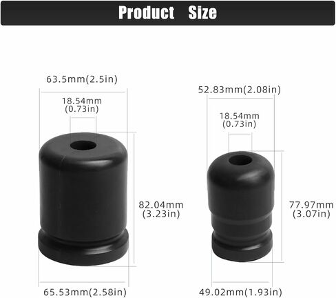 4PC Upgrade Polyurethane 1-1303 Front Bump Stops and 1-1304 Rear Bump Stop Kit for Jeep Wrangler JK JKU Sport Rubicon Sahara Freedom Unlimited Models 2007-2018(Black) in Saudi Arabia